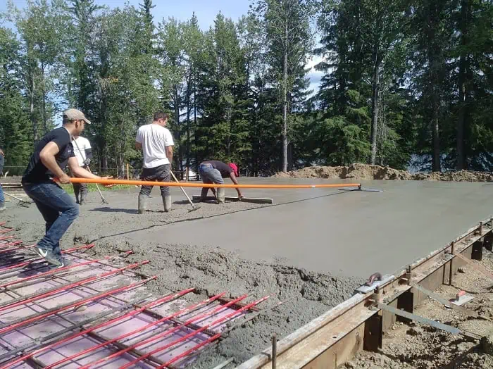 floating slab construction