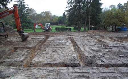 Excavation of Footing Trenches.